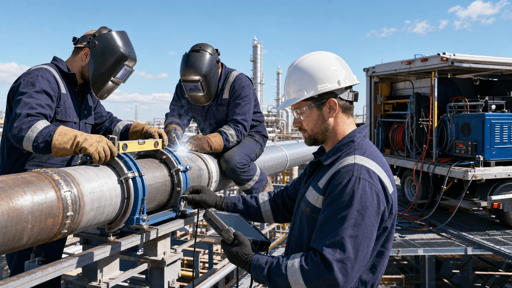 Mobile Welders for Pipe Tie-Ins: Fit-Up, Alignment, and NDE in Live Mods